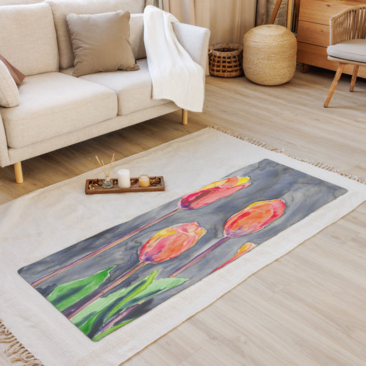 All in a Row Tulips Yoga Mat