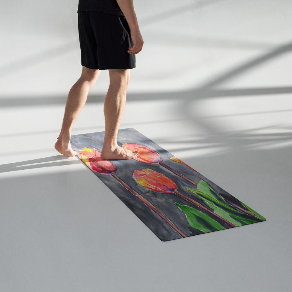 All in a Row Tulips Yoga Mat
