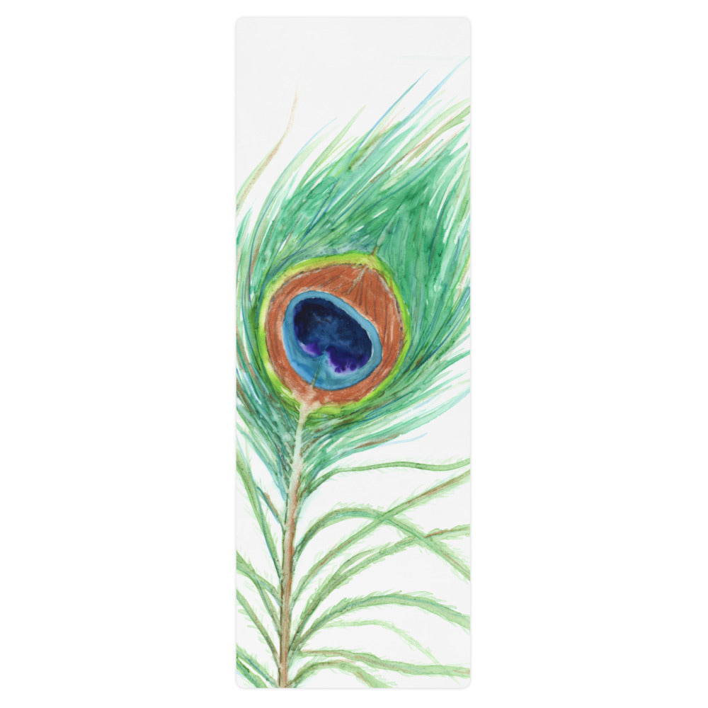 Peacock Feather Yoga Mat