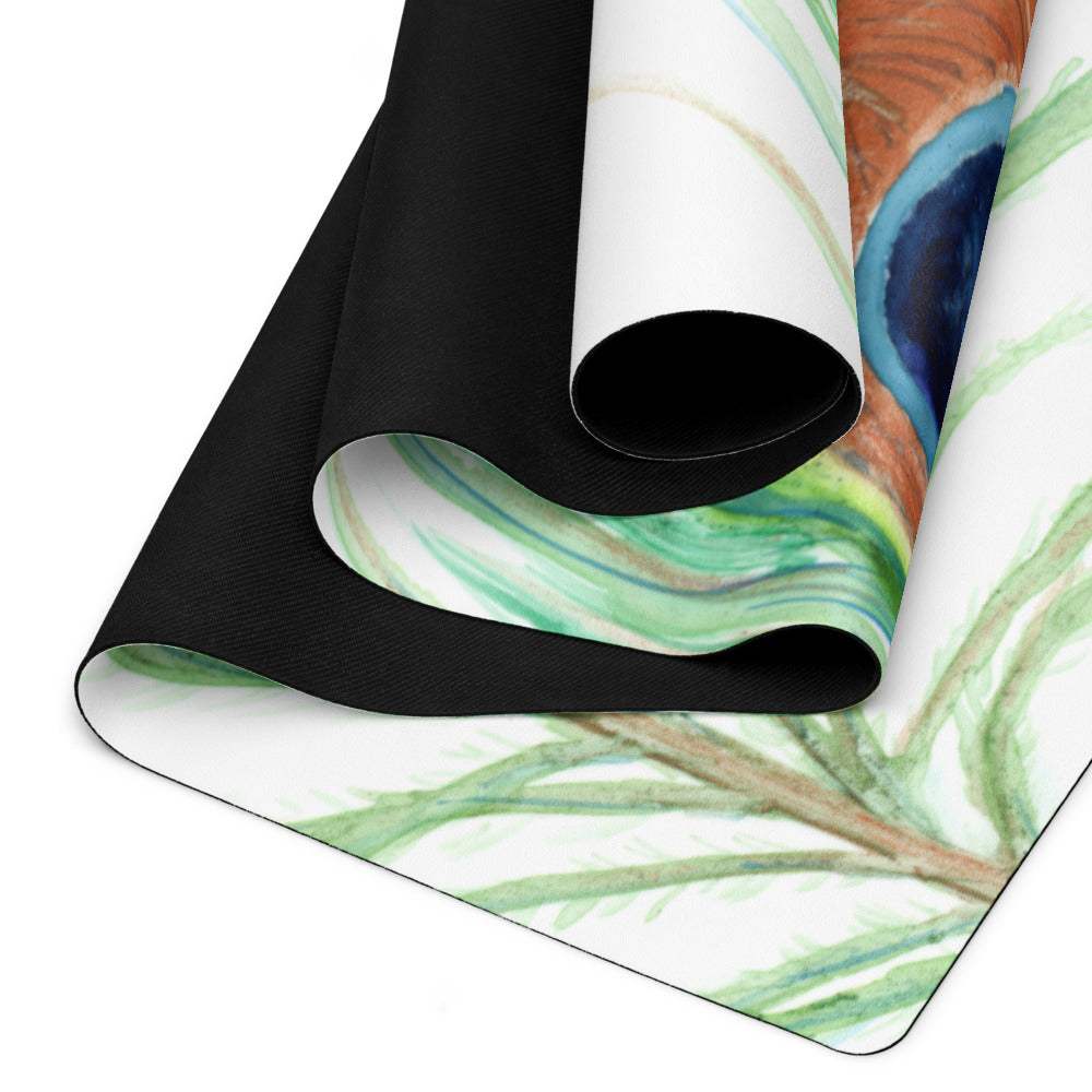 Peacock Feather Yoga Mat