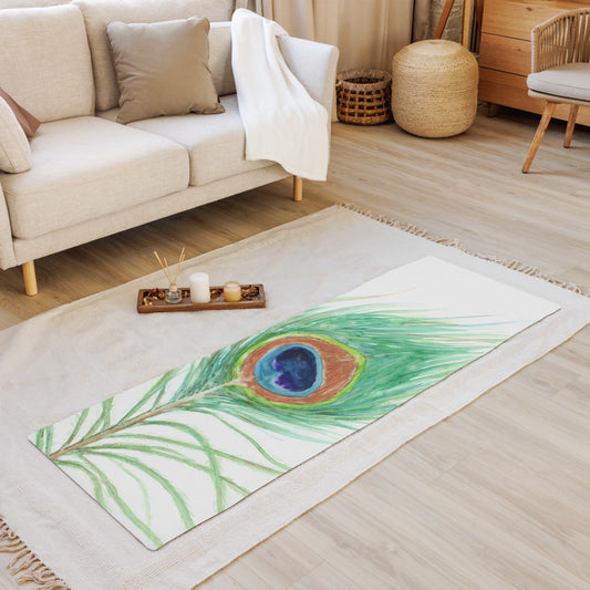 Peacock Feather Yoga Mat