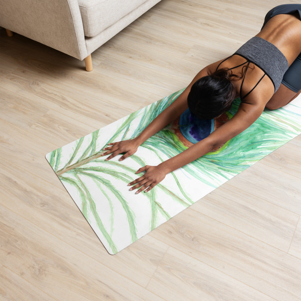 Peacock Feather Yoga Mat