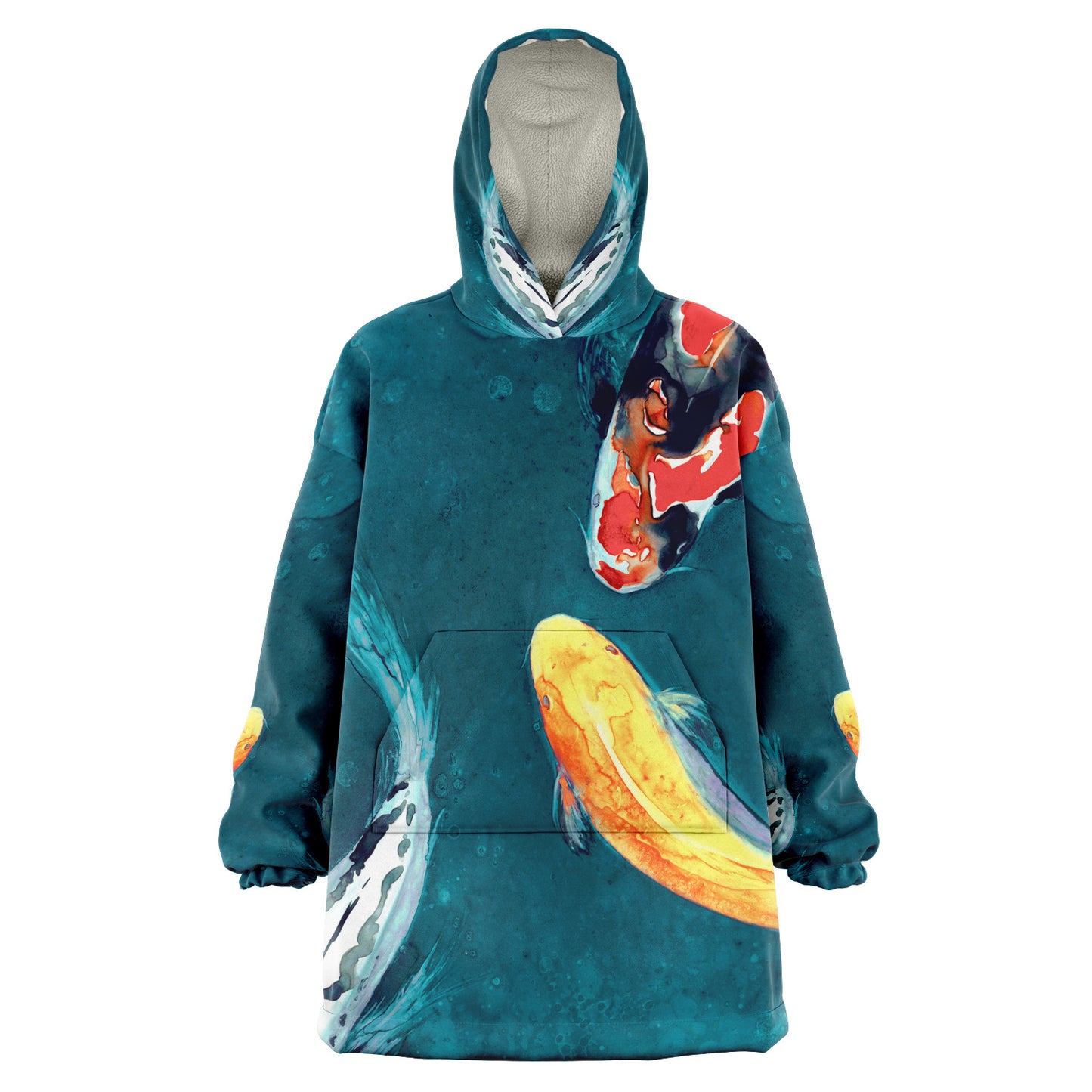 Water Ballet Koi Snug Hoodie Wearable Blanket