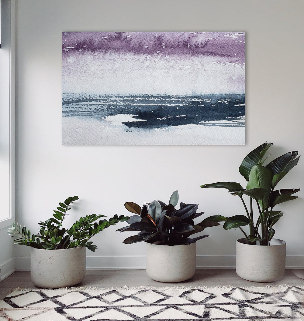 Art Print - Piraeus Abstracted Seascape - Watercolor Painting Brazen Design Studio Light Gray