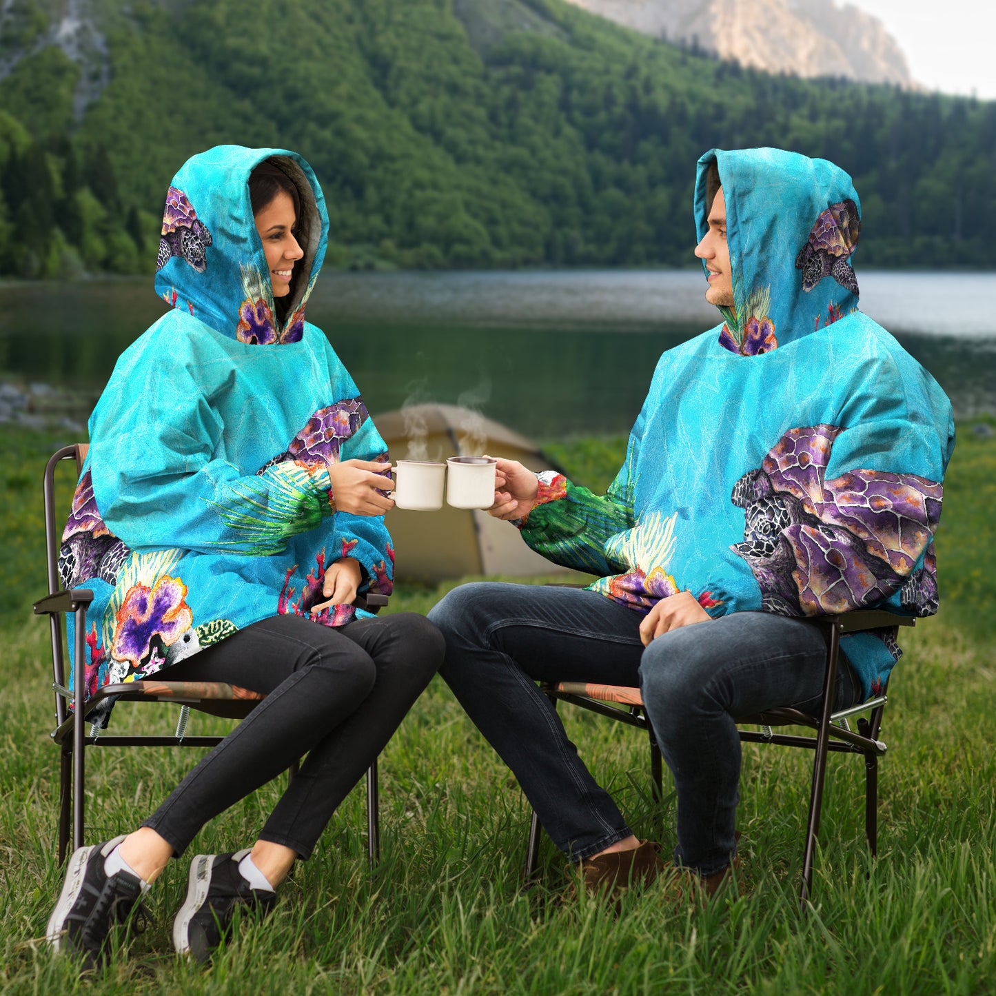 Sea Turtle Snug Hoodie Wearable Blanket