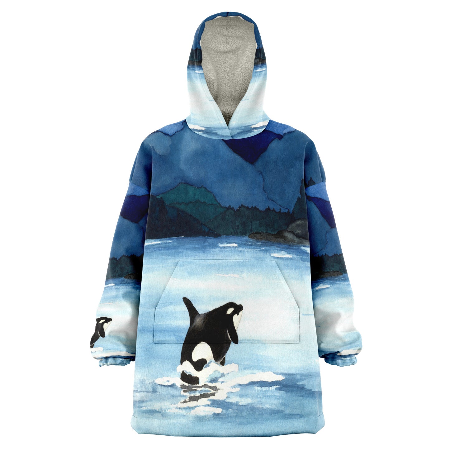 Orca Breach Snug Hoodie Wearable Blanket