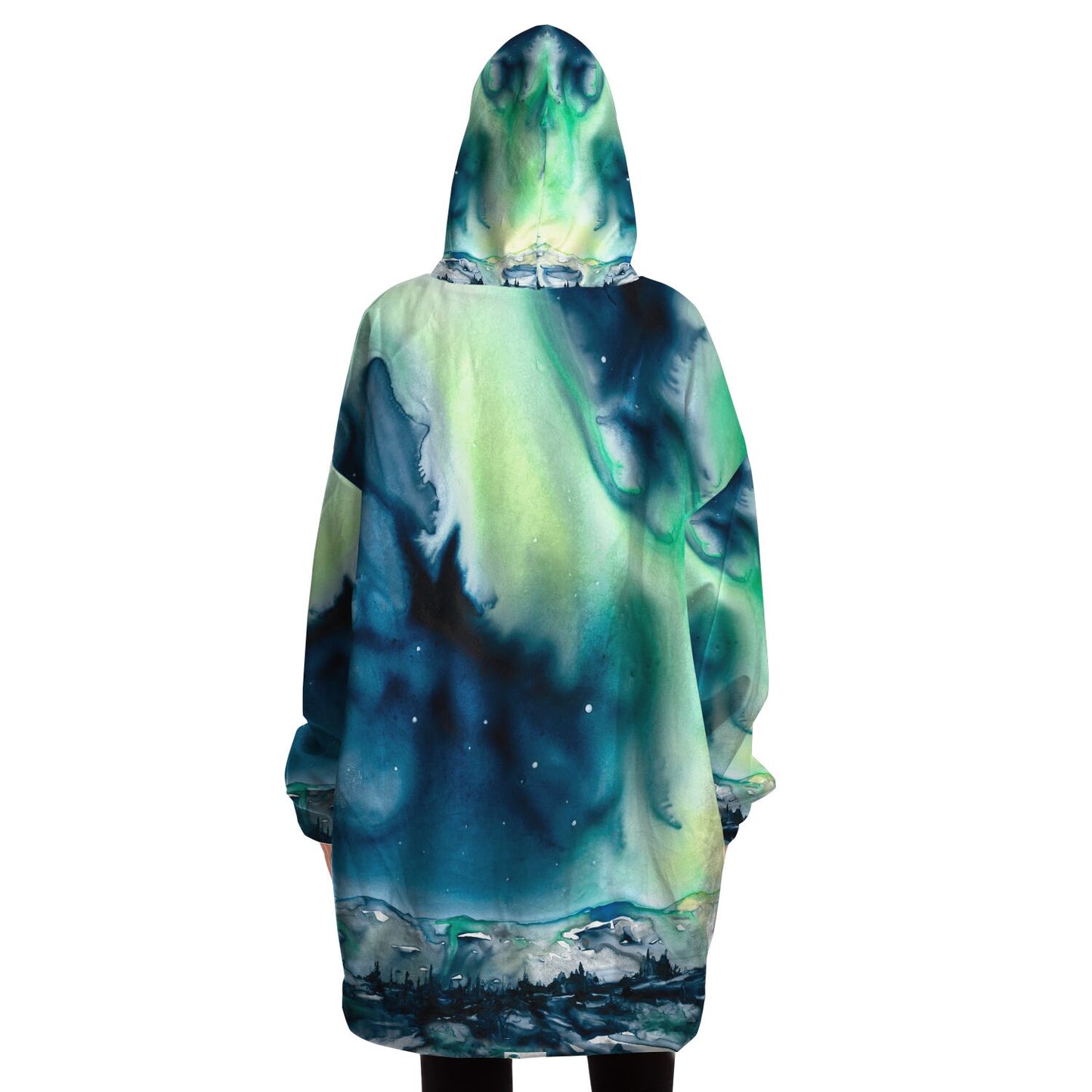 Aurora Borealis Snug Hoodie Wearable Blanket