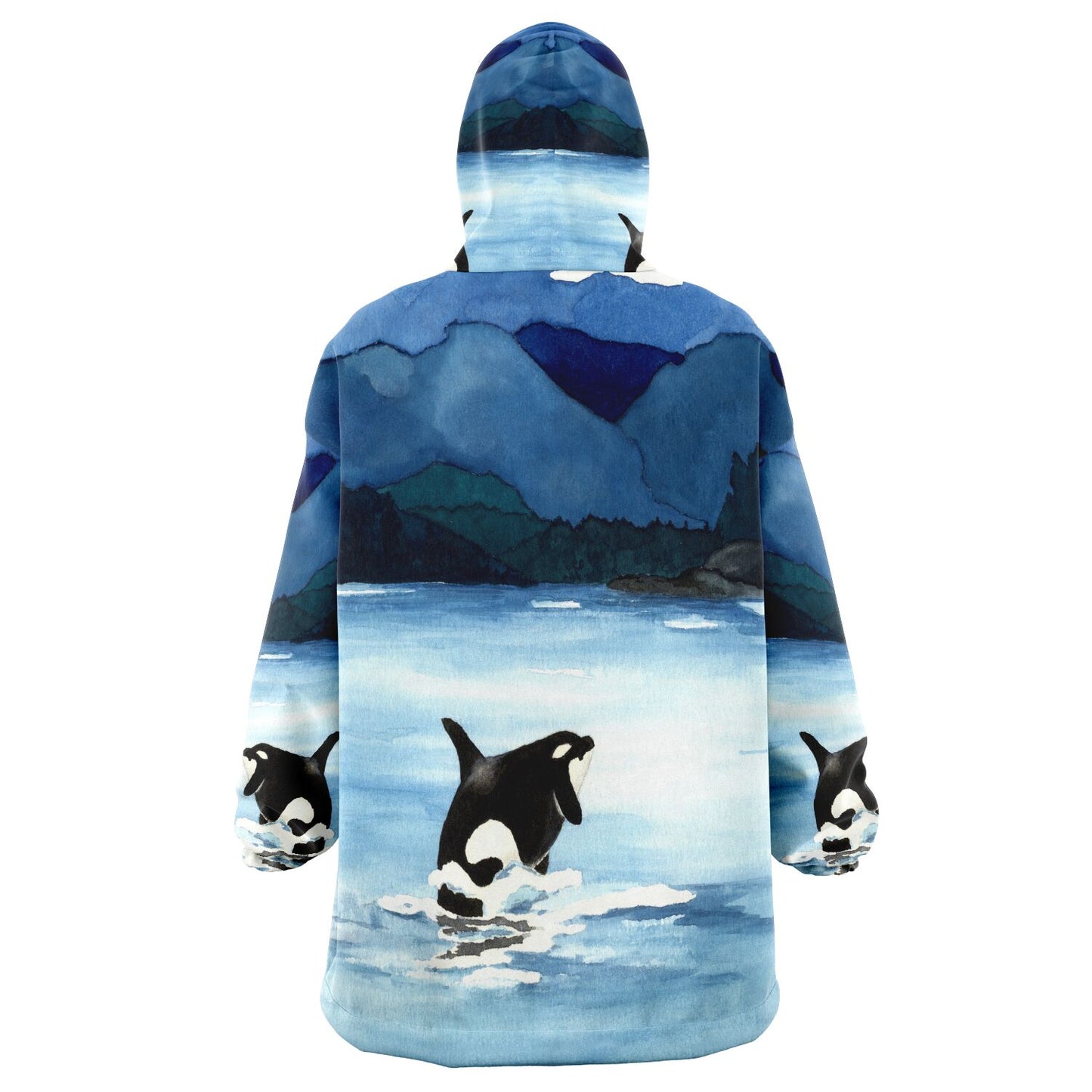Orca Breach Snug Hoodie Wearable Blanket