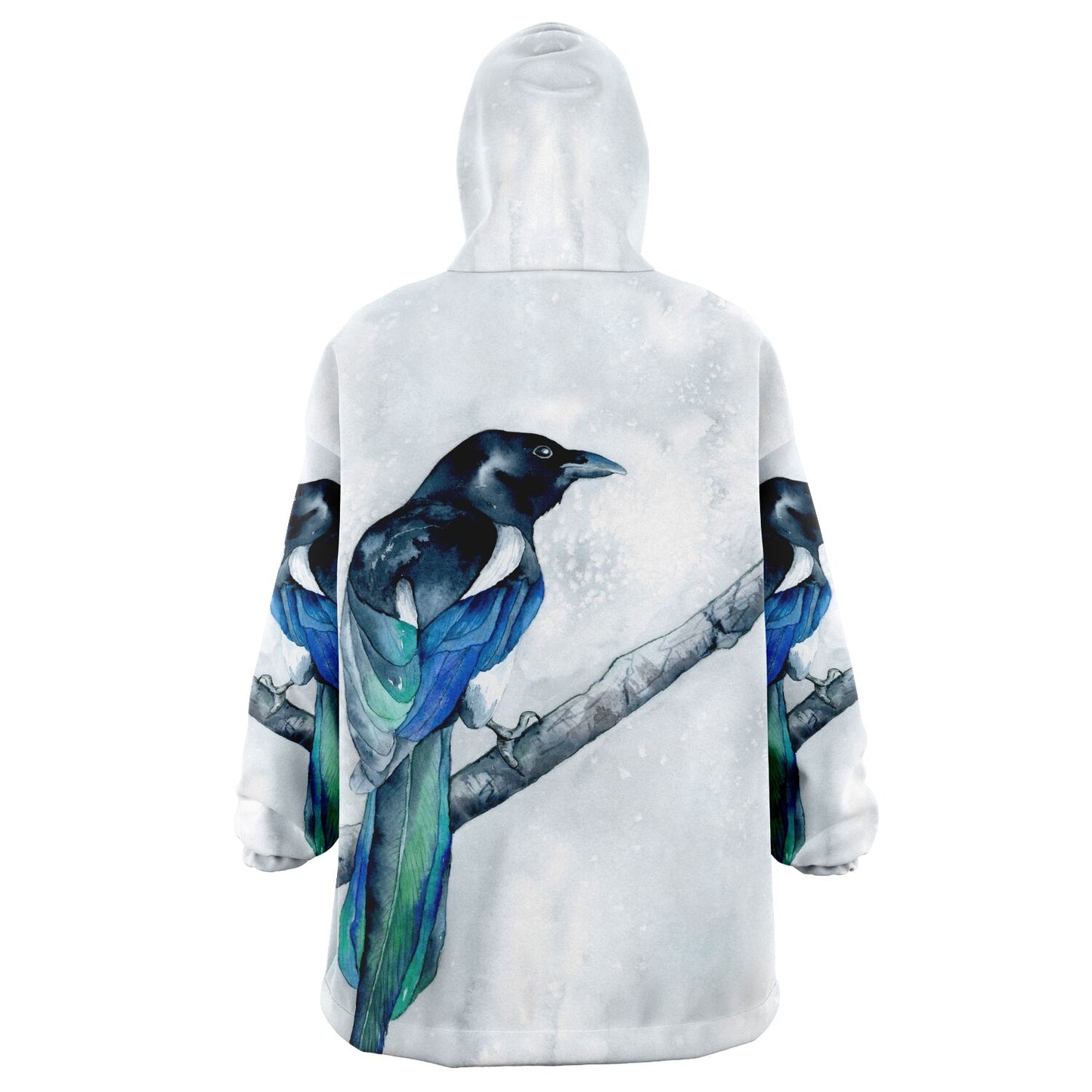 Magpie Bird Snug Hoodie Wearable Blanket