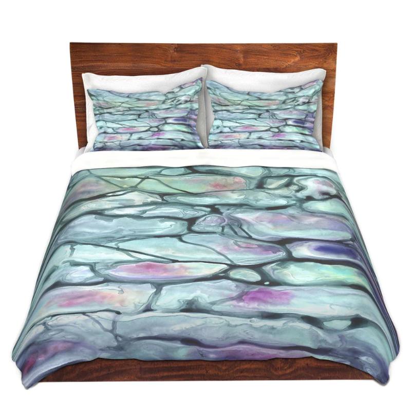 Invidia Abstract Watercolor Painting Contemporary   - Modern Bedding - Duvet or Comforter Brazen Design Studio Gray