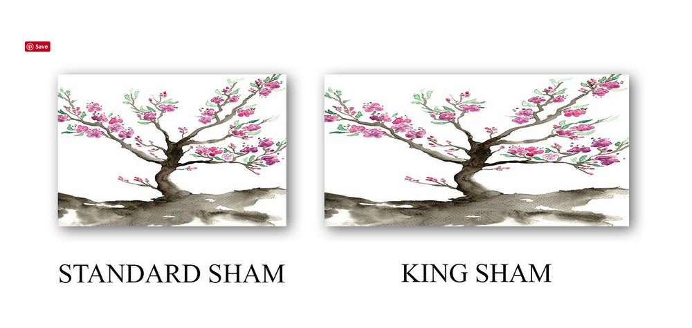 Sakura Tree Floral Painting  - Modern Bedding - Duvet or Comforter Brazen Design Studio White Smoke