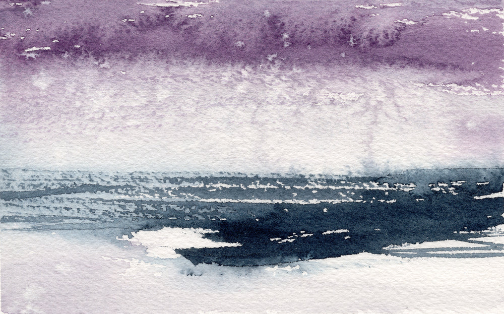 Art Print - Piraeus Abstracted Seascape - Watercolor Painting Brazen Design Studio Dark Slate Gray
