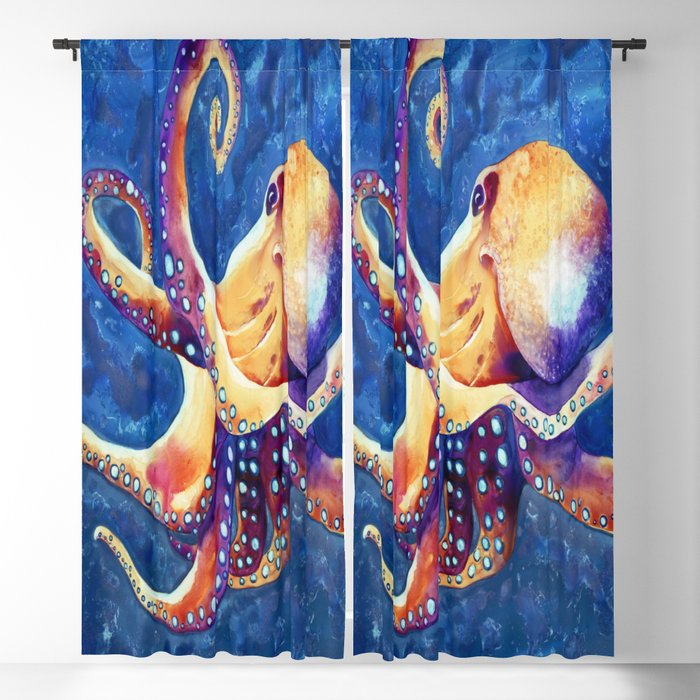 Octopus Black Out or Sheer Curtains