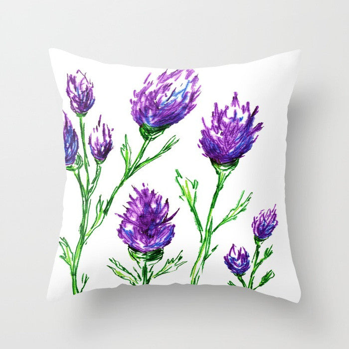 Clover Decorative Pillow Cover - Throw Pillow Cushion - Home Decor Brazen Design Studio Dark Slate Blue