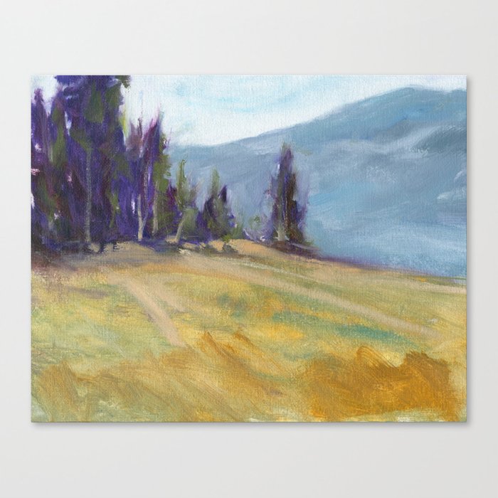 A Chance Encounter - Oil Painting Landscape Nature Inspired Contemporary Art Print Brazen Design Studio Dark Khaki