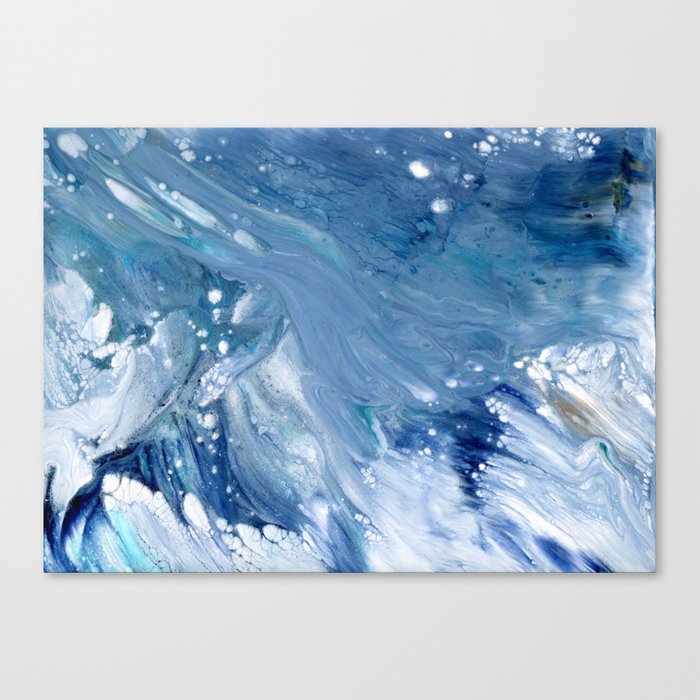 Ocean Abstract Art - Fortunae Contemporary Art Print Brazen Design Studio Steel Blue