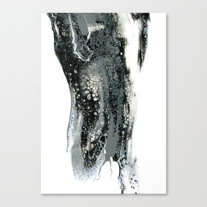 Abstract Art - Dignitas Black and White Contemporary Art Print Brazen Design Studio Dark Slate Gray