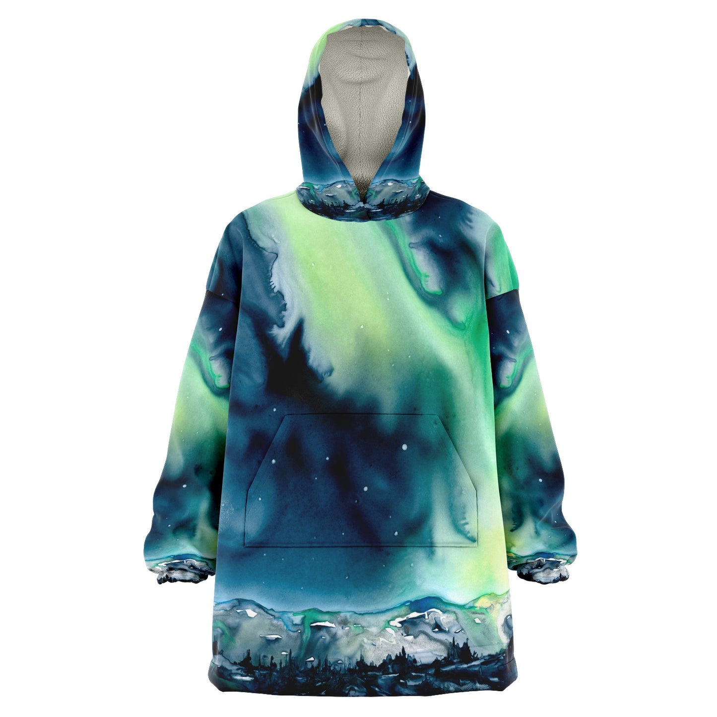 Aurora Borealis Snug Hoodie Wearable Blanket