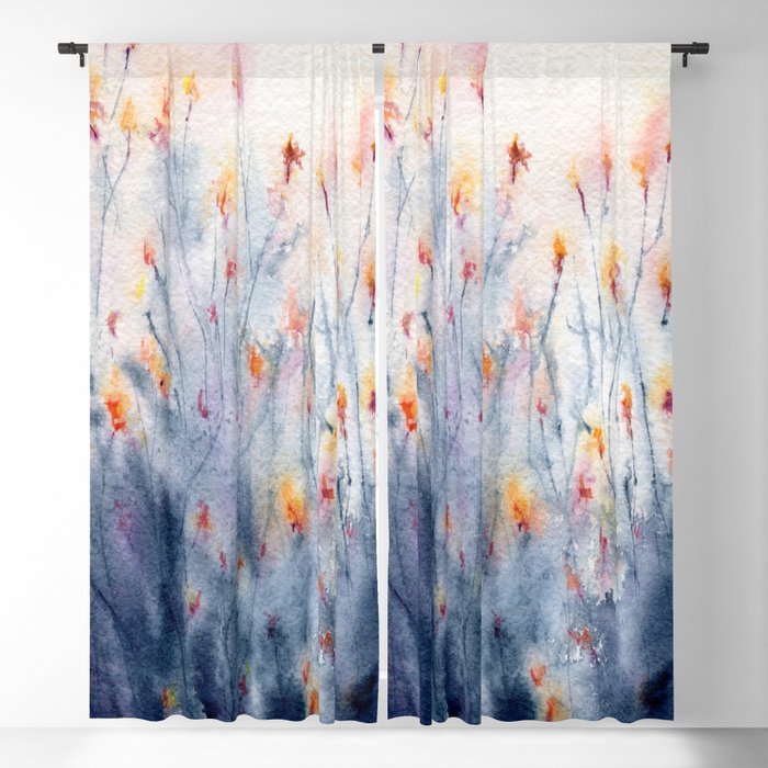 Wildflowers Black Out or Sheer Curtains
