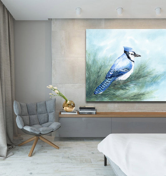 Blue Jay - Determination - Art Print