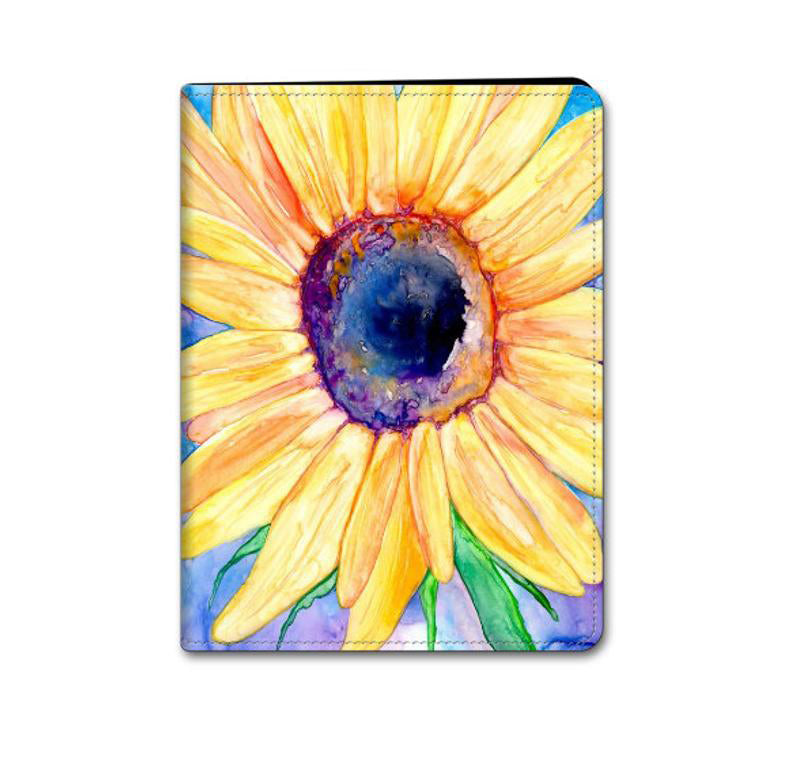 Floral Sunflower iPad Folio Case - Designer Device Cover Brazen Design Studio Light Goldenrod