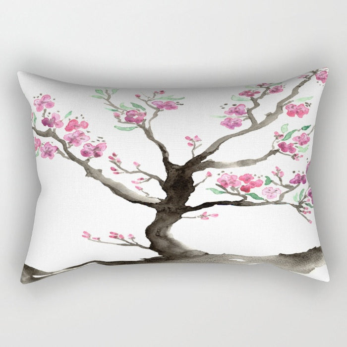 Decorative Pillow Cover - Sakura Tree - Woodland Decor - Throw Pillow Home Decor Brazen Design Studio Dark Slate Gray