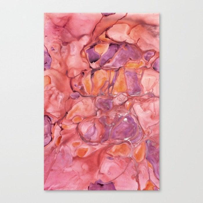 Abstract Art - Watercolor Painting - Rubra Corde Contemporary Art Print Brazen Design Studio Light Coral