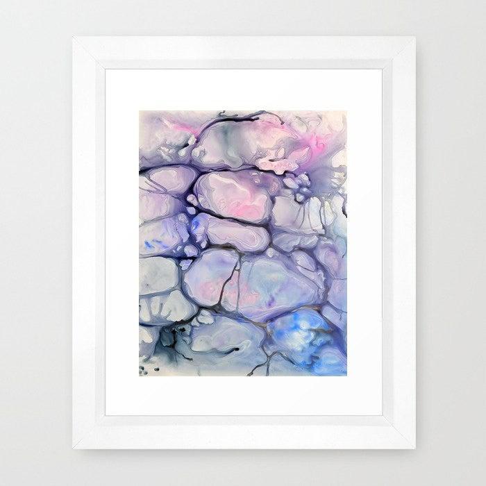 Abstract Art - Watercolor Painting - Violaceae Contemporary Art Print Brazen Design Studio Light Steel Blue