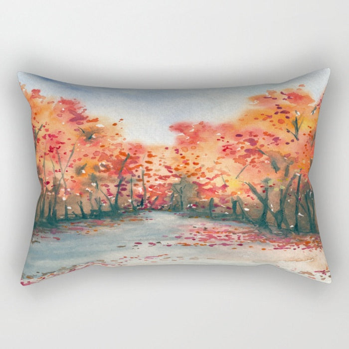 Decorative Pillow Cover - Autumn Painting - Throw Pillow Cushion - Fine Art Home Decor Brazen Design Studio Lavender
