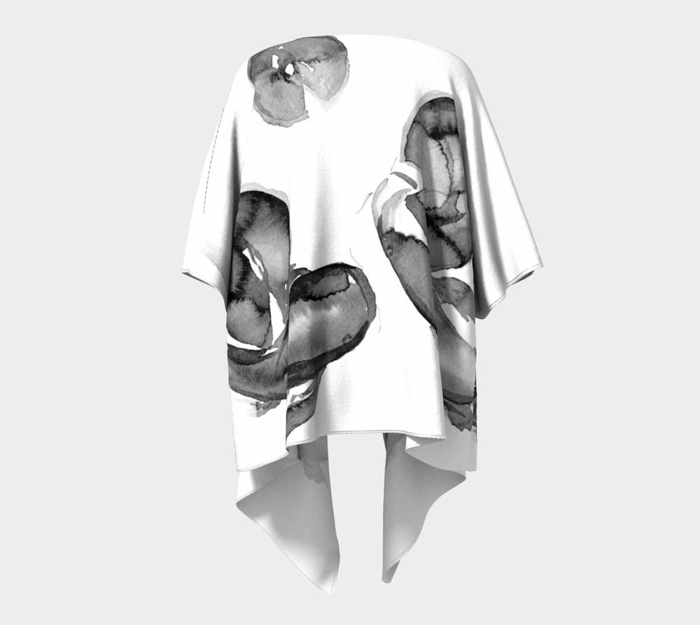 Draped Kimono - Koi Watercolour Painting - Designer Clothing Brazen Design Studio Dim Gray