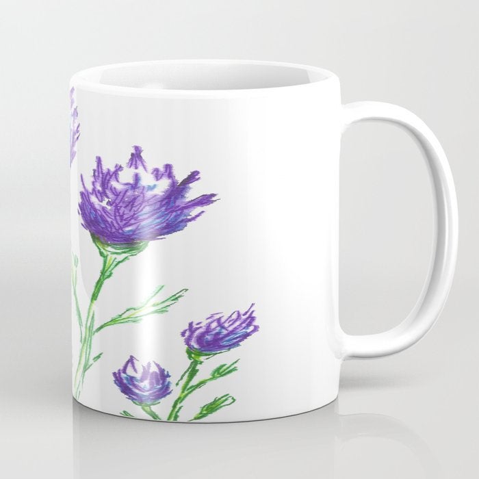 Artistic Clover Floral Coffee Mug - Kitchen Decor Mug Drinkware Brazen Design Studio Light Slate Gray