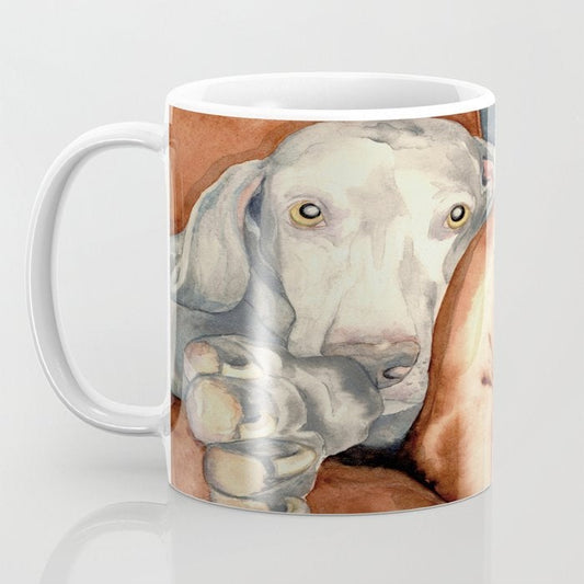 Artistic Weimaraner Coffee Mug - Kitchen Decor Mug Drinkware Brazen Design Studio Gray