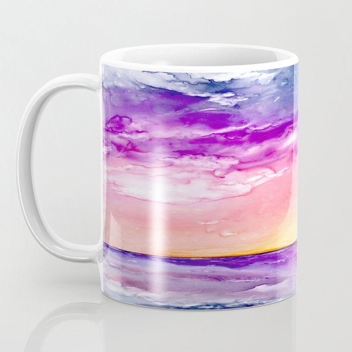 Artistic Sunset Coffee Mug - Kitchen Decor Mug Drinkware Brazen Design Studio Thistle