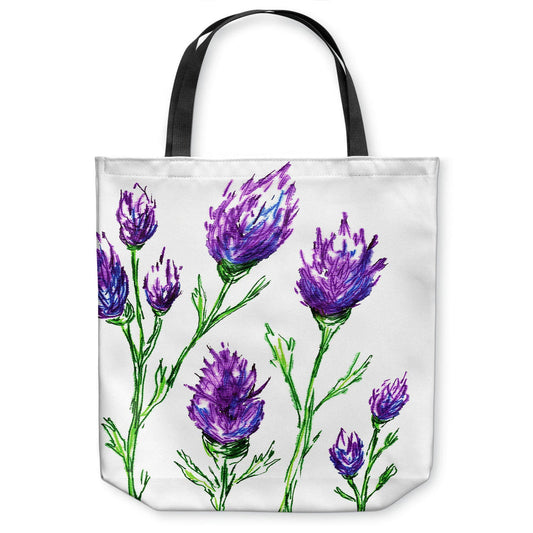 Clover Art Tote Bag -  Floral Watercolor Painting - Shopping Bag Brazen Design Studio Lavender