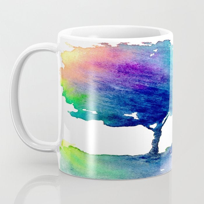 Artistic Hue Rainbow Tree Coffee Mug - Kitchen Decor Mug Drinkware Brazen Design Studio Dark Slate Blue