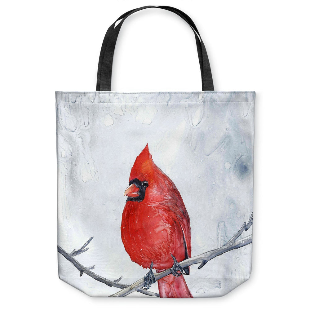 Cardinal Tote Bag -  Bird Watercolor Painting - Shopping Bag Brazen Design Studio Sienna