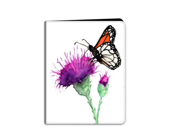 Monarch Butterfly Milk Thistle iPad Folio Case