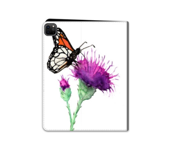 Monarch Butterfly Milk Thistle iPad Folio Case
