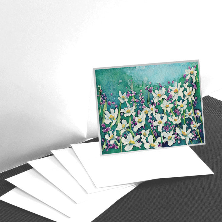 Custom Stationery Cards  - Personalized Pick ANY Painting - Note Card Greeting Card Brazen Design Studio Slate Gray