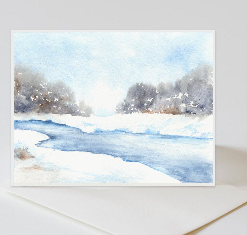 Custom Christmas Cards  - Personalized Pick ANY Painting Brazen Design Studio Lavender