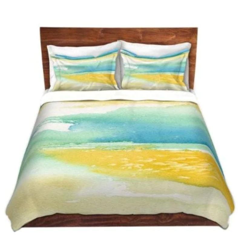 Abstract Ocean Duvet Cover - Ocean Eyes - Seascape Nature Modern Bedding - Twin Queen or King Size Duvet or Comforter Brazen Design Studio Gray