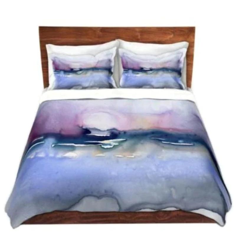 Abstract Ocean Duvet Cover - Colour Array - Seascape Nature Modern Bedding - Twin Queen or King Size Duvet or Comforter Brazen Design Studio Dark Gray