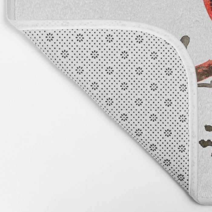 Poison Dart Frog Bath Mat - Wildlife Bathroom Mats - Bird Bath Decor - Bathroom Rugs - Home Decor Brazen Design Studio Light Gray