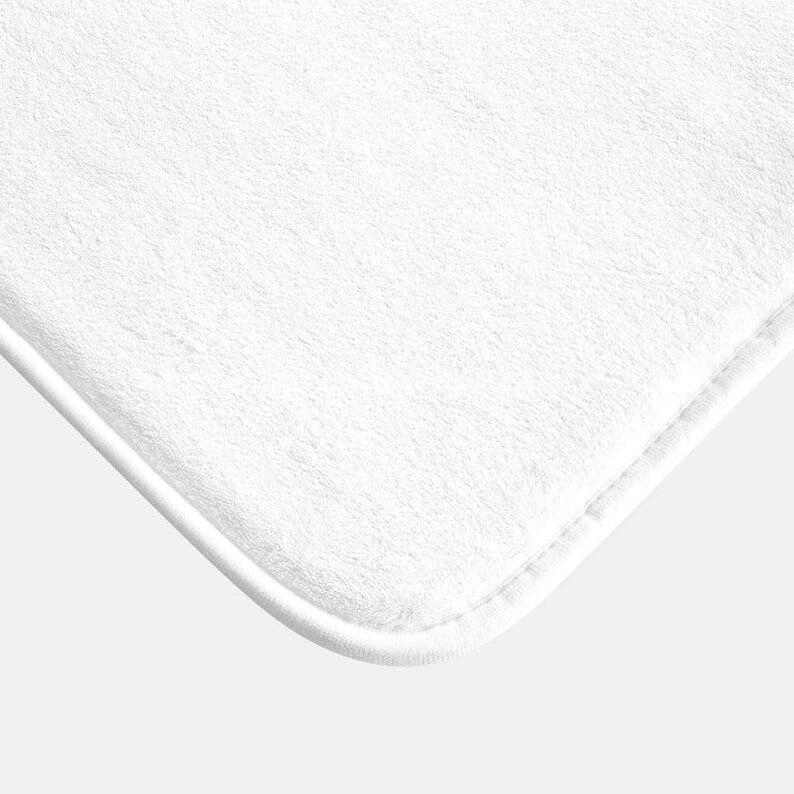 Japanese Magnolia Bath Mat - Floral Bathroom Mats - Flower Bath Decor - Bathroom Rugs - Home Decor Brazen Design Studio White Smoke