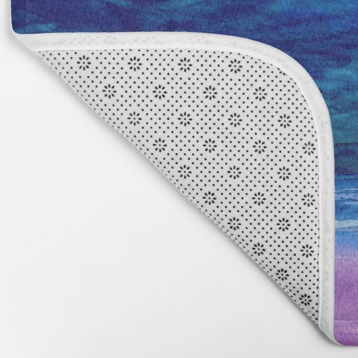 Japanese Torii Gate Bath Mat - Floral Bathroom Mats - Flower Bath Decor - Bathroom Rugs - Home Decor Brazen Design Studio Light Gray