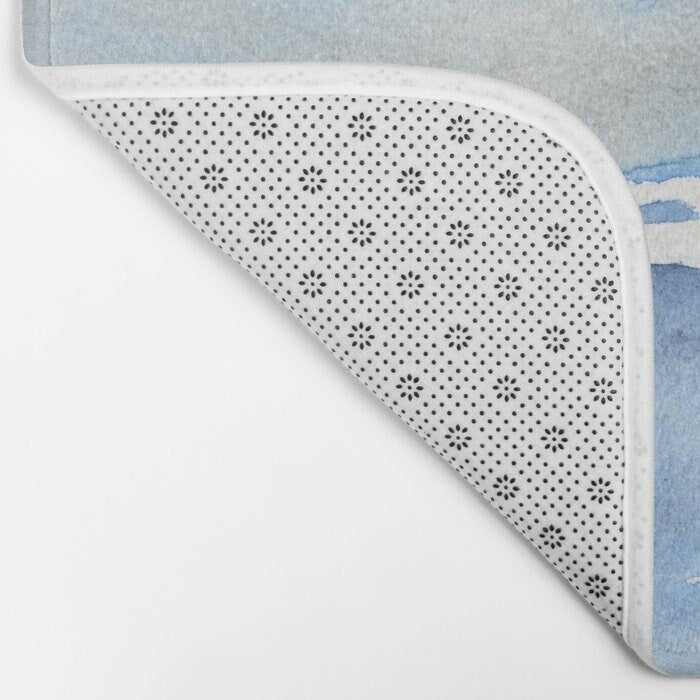 Tempest Ocean Wave Bath Mat - Seascape Bathroom Mats - Bath Decor - Bathroom Rugs - Home Decor Brazen Design Studio Light Gray
