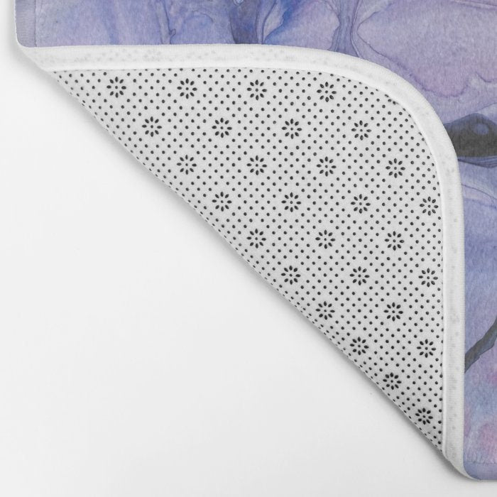 Violaceae Bath Mat - Seascape Bathroom Mats - Bath Decor - Bathroom Rugs - Home Decor Brazen Design Studio Light Gray