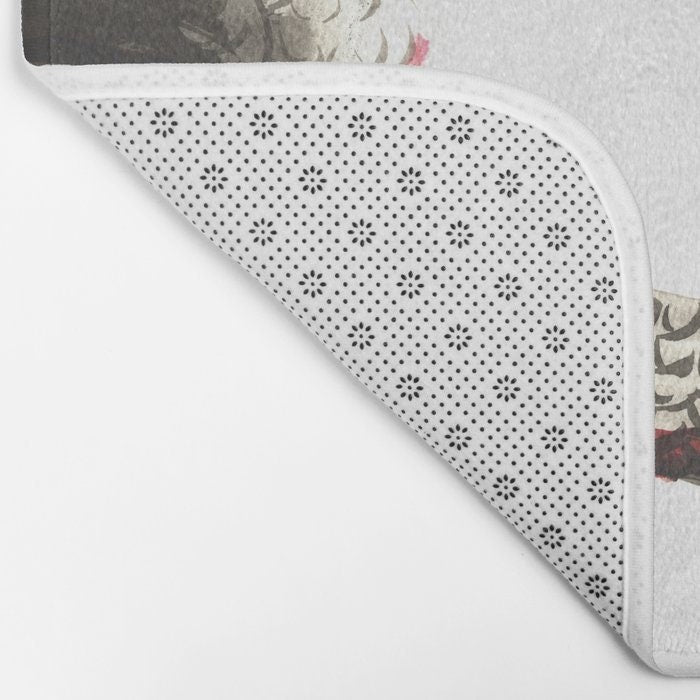 Snake Bath Mat - Wildlife Nature Bathroom Mats - Bath Decor - Bathroom Rugs - Home Decor Brazen Design Studio Light Gray