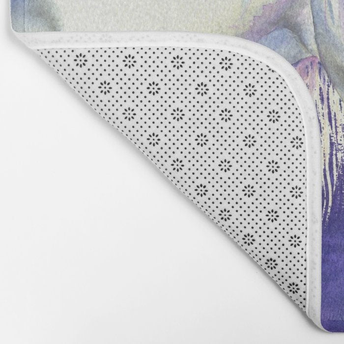 White Horse Bath Mat - Equine Nature Bathroom Mats - Bath Decor - Bathroom Rugs - Home Decor Brazen Design Studio Light Gray