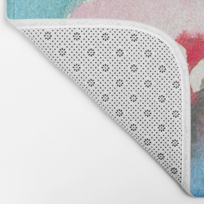 Cherry Blossom Bath Mat - Floral Bathroom Mats - Flower Bath Decor - Bathroom Rugs - Home Decor Brazen Design Studio Light Gray